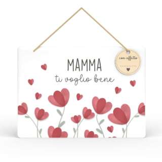 Targa Rettangolare con Tag Mamma Mia L'angolo delle idee Mamma ti voglio bene TAR_RT_215_MAM01   Idee regalo e Oggettistica Regalistica