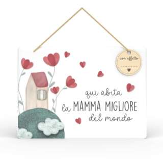 Targa Rettangolare con Tag Mamma Mia L'angolo delle idee mamma migliore del mondo TAR_RT_215_MAM04   Idee regalo e Oggettistica Regalistica
