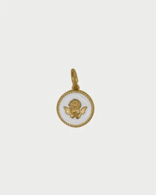CharmBar Charm Medaglia Angelo Bianca  CB-LCN 100  Elementi per Bracciali