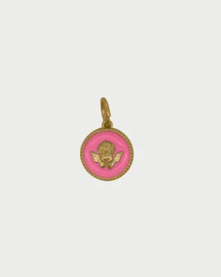 CharmBar Charm Medaglia Angelo Rosa CB-LCN 98  Elementi per Bracciali
