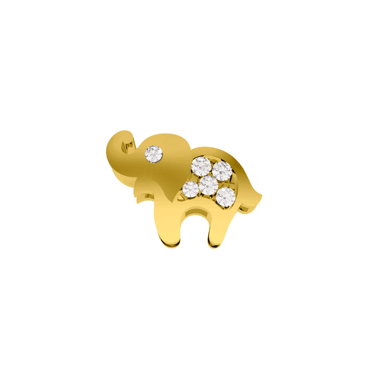 Elefantino in oro giallo e diamanti Elements DonnaOro ECF10404.002