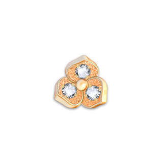 Elements Fiore 3D in oro giallo e diamanti  ECF11420.004  Elementi per Bracciali