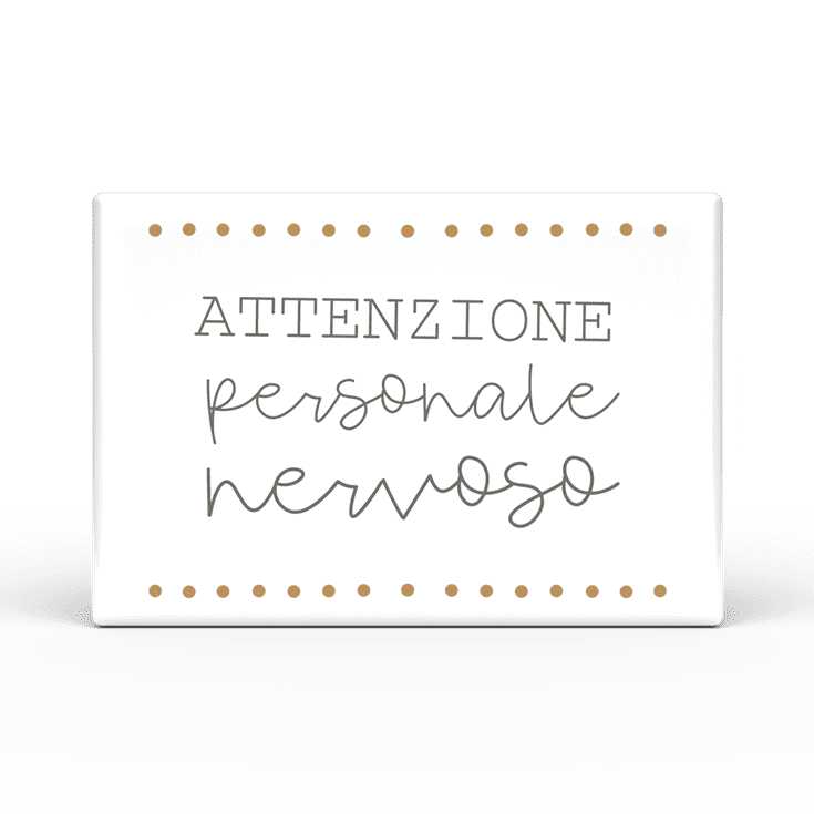 Calamita Rettangolare L'angolo delle idee Parole Sante – Attenzione personale nervoso CAL_RT_210_PRS10