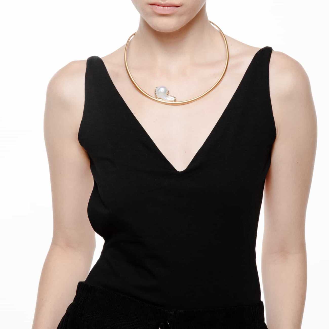 Collana Katerina Vassou placcata in oro con perla 308328G - immagine 2