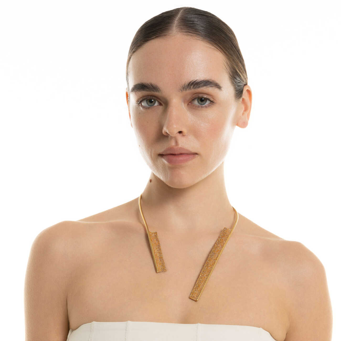 Collana Katerina Vassou placcata in oro con cristalli Swarovski 406116G - immagine 2