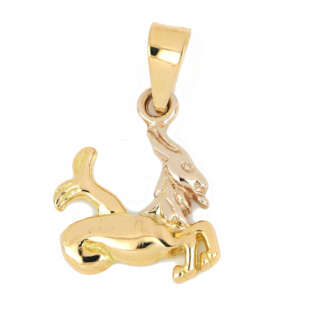 Pendente segno zodiacale capricorno in oro giallo e bianco 18 kt CAP14    Ciondoli e Pendenti Outlet Orologi e Gioielli Pendenti