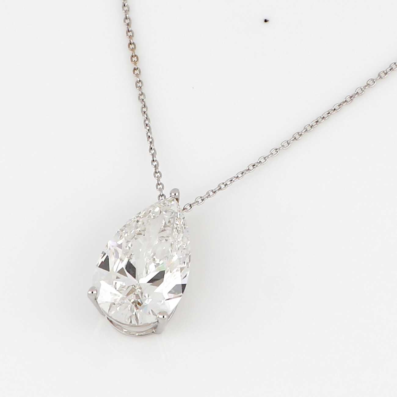Collana con Goccia di Diamante Lab Grown Ct. 6.01 ref. ZP-45/26A - immagine 2