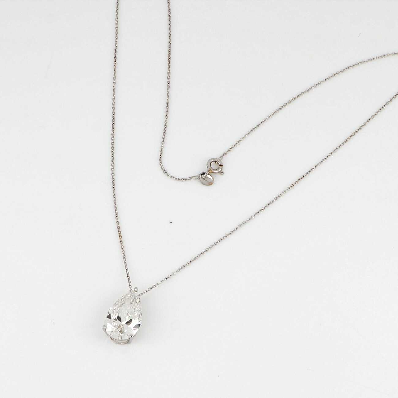 Collana con Goccia di Diamante Lab Grown Ct. 6.01 ref. ZP-45/26A - immagine 3