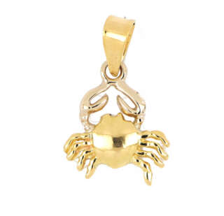 Pendente segno zodiacale cancro in oro giallo e bianco 18 kt CAN15    Ciondoli e Pendenti Outlet Orologi e Gioielli Pendenti