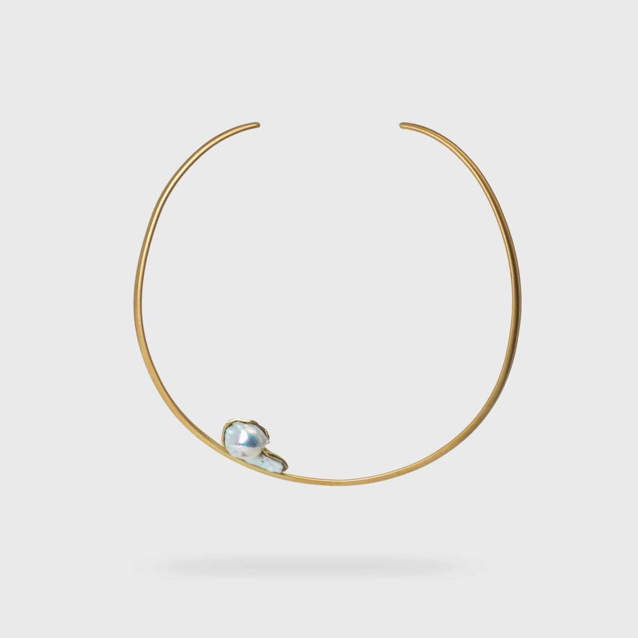 Collana Katerina Vassou placcata in oro con perla 308328G