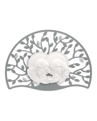 Capezzale Bongelli albero della vita sacra famiglia 90x65 grigio ME1626-G   Idee regalo e Oggettistica Quadri