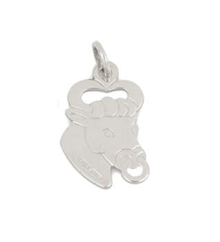 Pendente segno zodiacale toro in oro bianco 18 kt TOR13    Ciondoli e Pendenti Outlet Orologi e Gioielli Pendenti