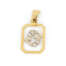 Medaglia con segno zodiacale pesci in oro giallo bianco e zirconi 18 kt PES37    Ciondoli e Pendenti Outlet Orologi e Gioielli Pendenti