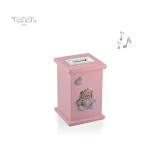 Salvadanaio Nanan Orsetto Rosa  NPO0014  Idee regalo e Oggettistica