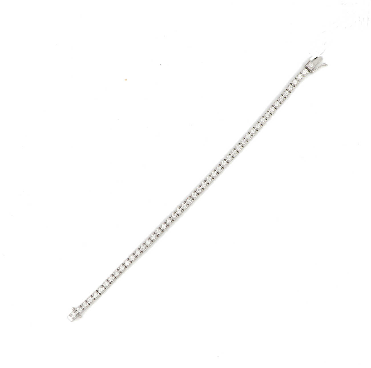 Bracciale tennis in oro bianco 18 kt e diamanti naturali 45965  Bracciali Tennis