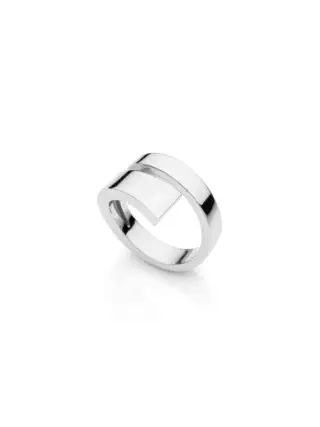 Anello unoaerre contrarié argentato 010EXA0050000-2405  Anelli Fascia