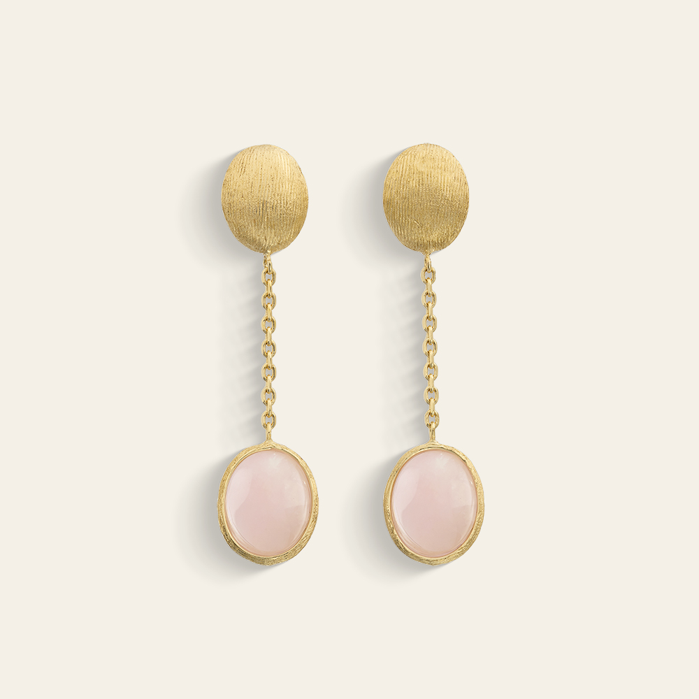 Orecchini pendenti Italo Bottene collezione opalia con opali rosa IB-2001-OR-YYGOOP-000  Orecchini Pendenti