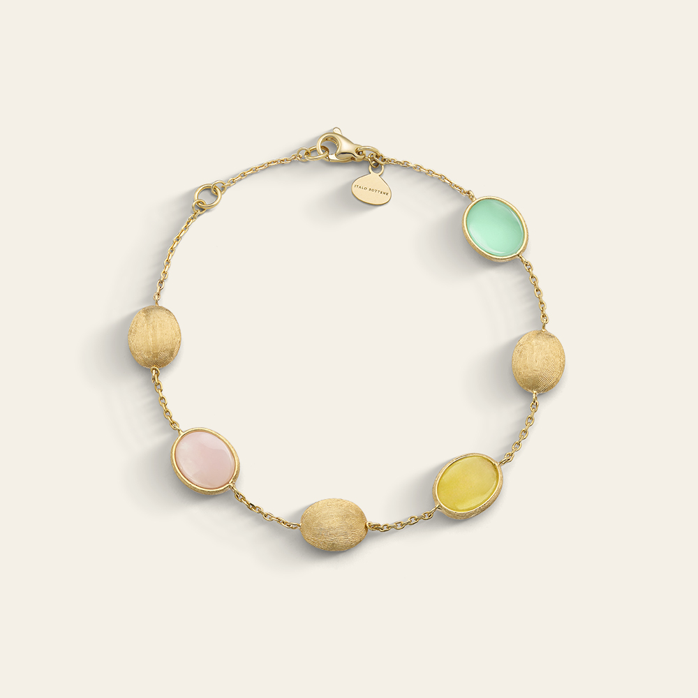 Bracciale Italo Bottene collezione opalia con con opali e quarzite IB-2002-BR-YYGOOP-019  Bracciali a Maglia
