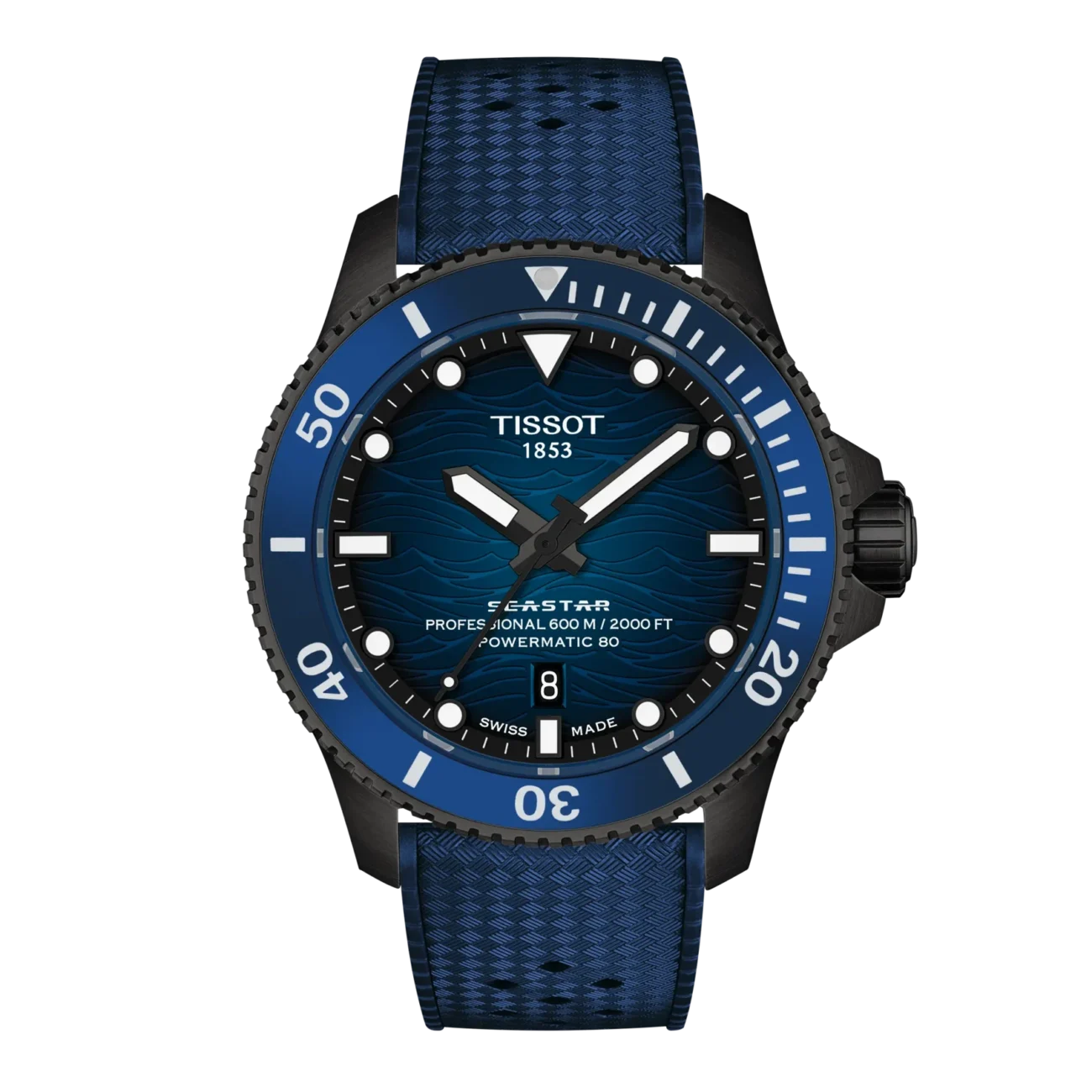 Tissot Seastar 2000 Powermatic 80 44 mm PVD Nero Blu – Ref. T120.907.37.041.00  Orologi Subacquei