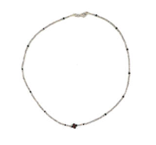 Collana in argento con labradorite spinello e opale VNI014  Collane