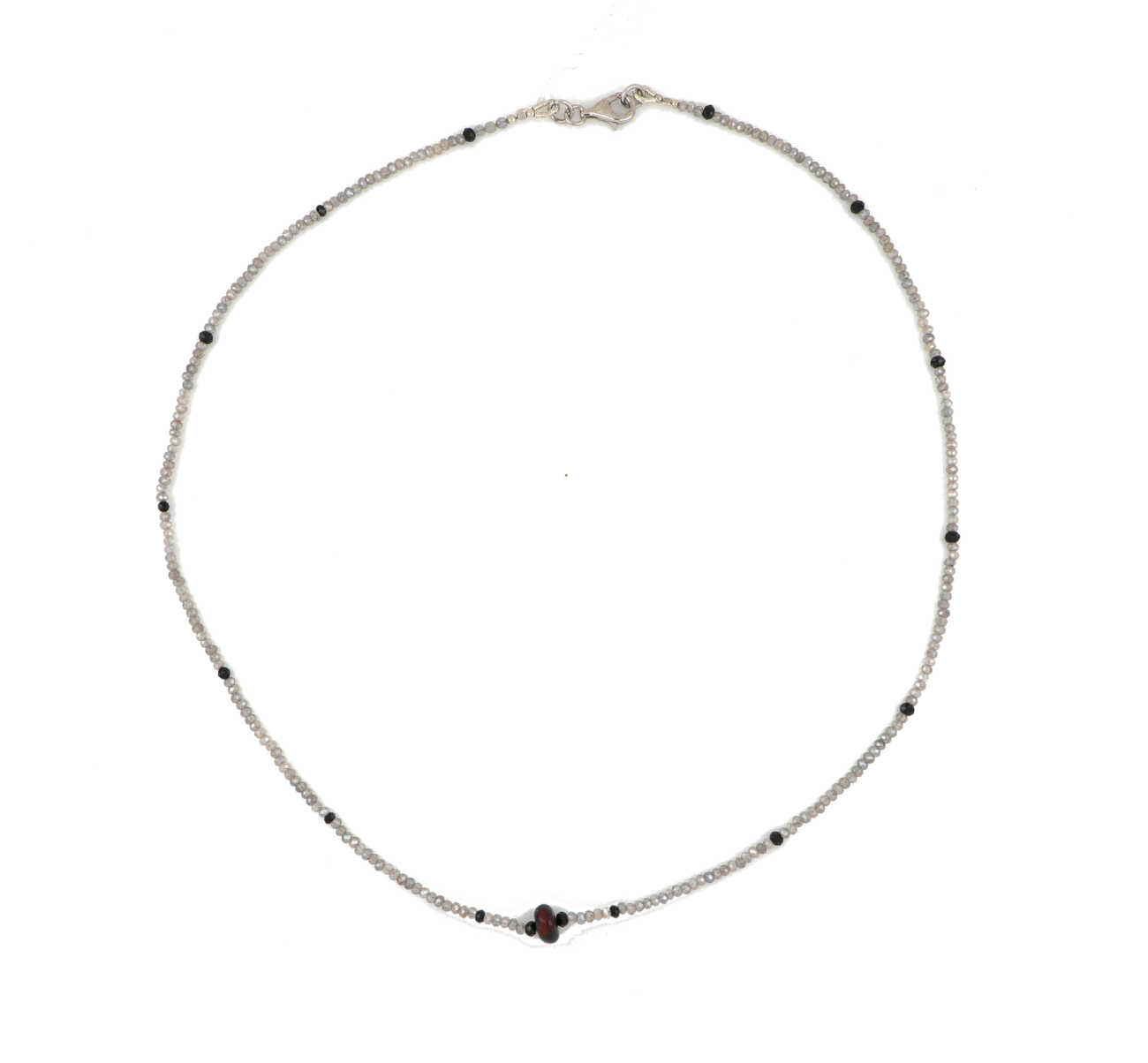 Collana in argento con labradorite spinello e opale VNI014  Collane