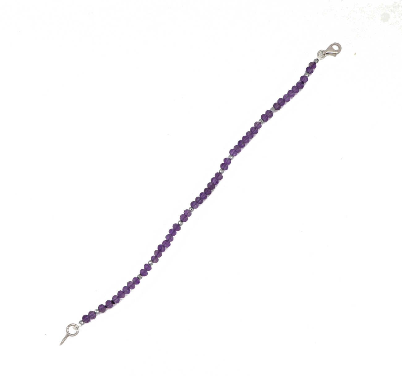 Bracciale in argento con ametista BLD087  Bracciali a Sfere