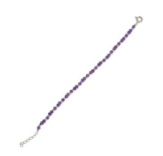 Bracciale in argento con ametista BLD088 Bracciali a Sfere Bracciale in argento con ametista BLD088 Bracciali a Sfere