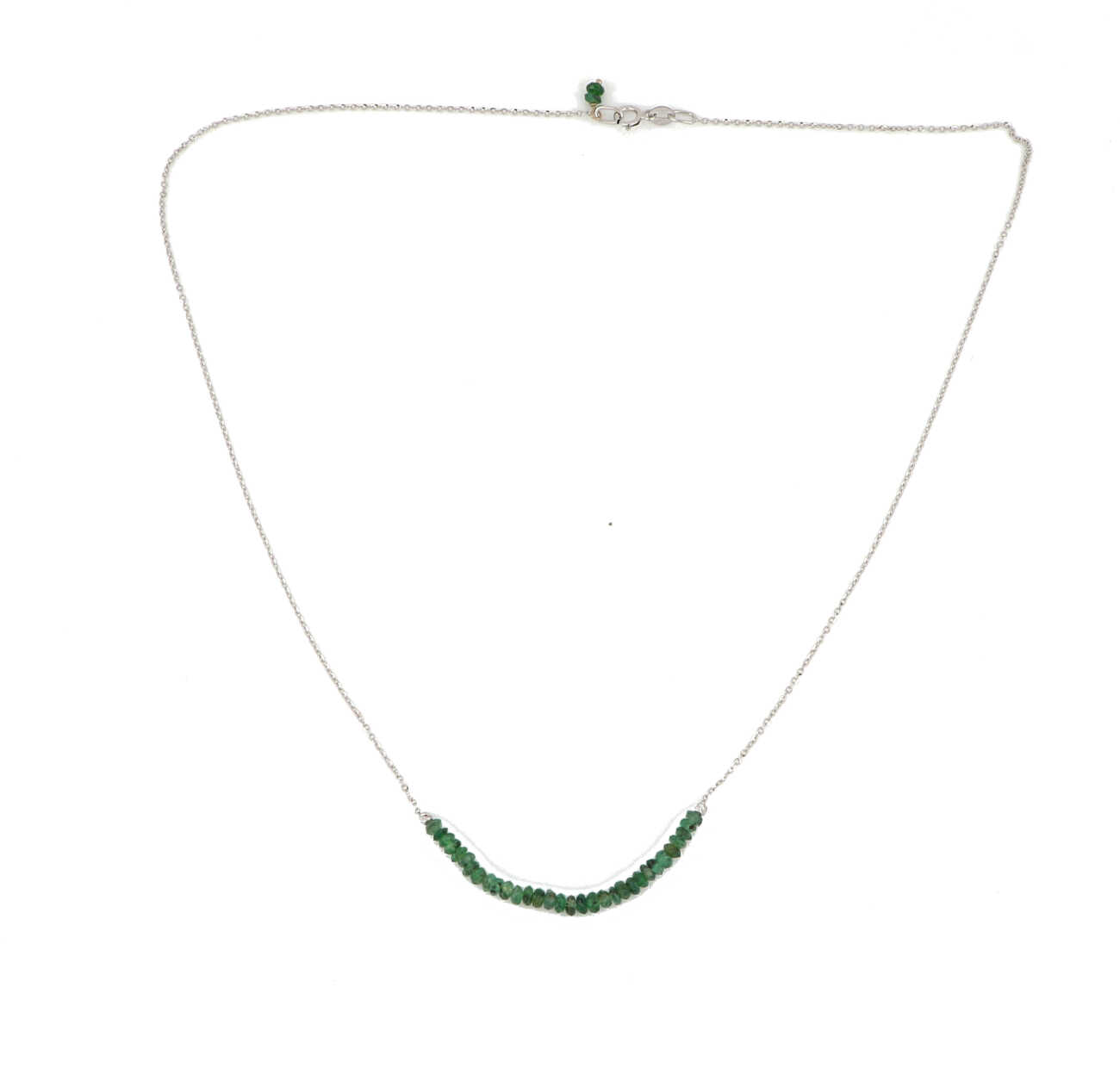 Collana in oro bianco 18 kt e smeraldi  BLD092  Girocolli