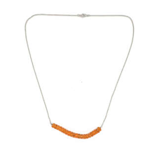Collana in oro bianco 18 kt e quarzo citrino BLD090  Girocolli