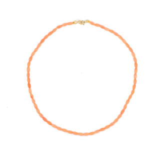 Collana in corallo giapponese color salmone BLD057  Girocolli