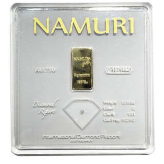 Blister namuri con lingottino in oro e diamante NDJ/G03GVS   Idee regalo e Oggettistica Regalistica