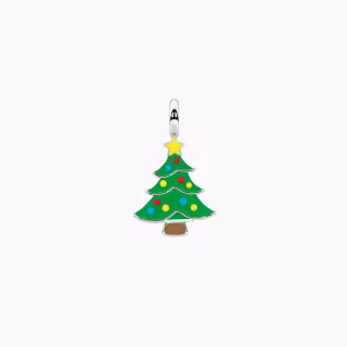 Ciondolo kidult albero di Natale in acciaio smaltato 741400  Elementi per Bracciali