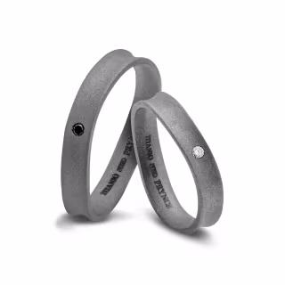 Fedi Price original lab Unbroken in titanio e diamanti ref. 29TI    Anelli Anelli Fedi Nuziali