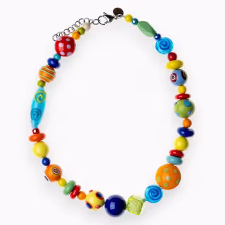 Collana Murrina Murano Carioca in ottone acciaio vetro di Murano  GM0262014  Girocolli