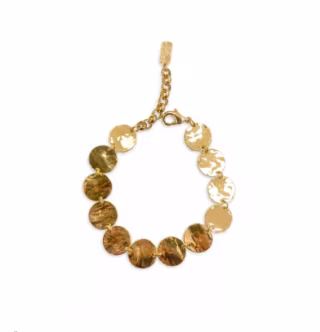 Bracciale Luiber dischi martellati in ottone KIB0112  Bracciali a Maglia