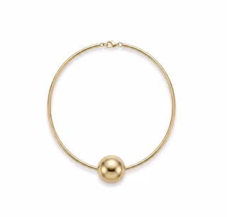 COLLANA LUIBER TUBO RIGIDA CON SFERA IN OTTONE KIC0123  Girocolli