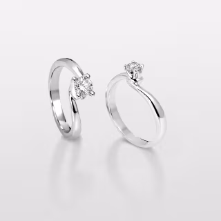 Anello solitario Giorgio Visconti  in oro bianco e diamante AB1186A  Anelli Solitario