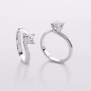 Anello solitario Giorgio Visconti  in oro bianco e diamante AB16295D  Anelli Solitario