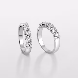 Anello riviere Giorgio Visconti  in oro bianco e diamanti AB16005F  Anelli Rivière