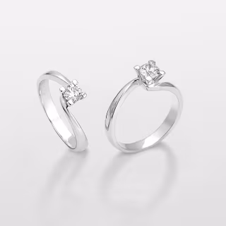 Anello solitario Giorgio Visconti  in oro bianco e diamante AB13708D  Anelli Solitario