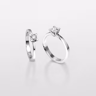 Anello solitario Giorgio Visconti  in oro bianco e diamante AB12273C  Anelli Solitario