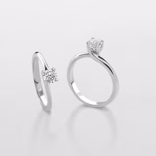 Anello solitario Giorgio Visconti  in oro bianco e diamante AB16260A  Anelli Solitario