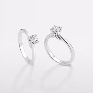Anello solitario Giorgio Visconti  in oro bianco e diamante AB15052A  Anelli Solitario