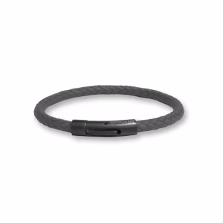 Bracciale Borsari Gioielli in caucciù marrone e acciaio PVD titanio  BR-RALKA02T5  Bracciali