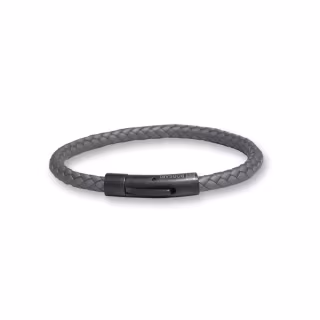 Bracciale Borsari Gioielli in caucciù marrone e acciaio PVD grigio  BR-RALKA03T5  Bracciali