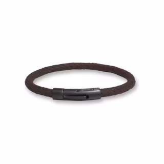 Bracciale Borsari Gioielli in caucciù marrone e acciaio PVD nero BR-RALKA04T5  Bracciali