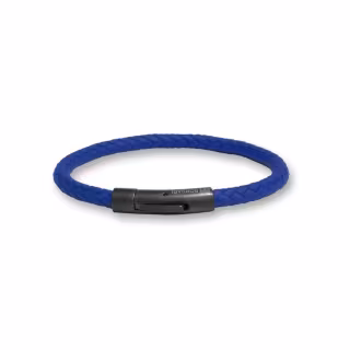 Bracciale Borsari Gioielli in caucciù blu' e acciaio PVD nero BR-RALKA07T5  Bracciali