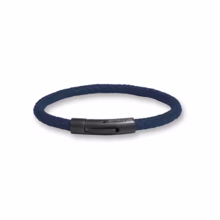 Bracciale Borsari Gioielli in caucciù marrone e acciaio PVD blu'  BR-RALKA22T5  Bracciali