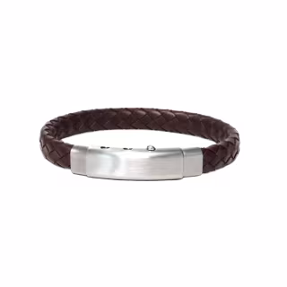 Bracciale Borsari Gioielli in caucciù marrone e acciaio BR-RALLYKA04  Bracciali