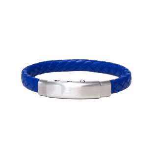 Bracciale Borsari Gioielli in caucciù blu' elettrico e acciaio BR-RALLYKA07  Bracciali